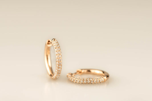 Diamond Pave Hoops