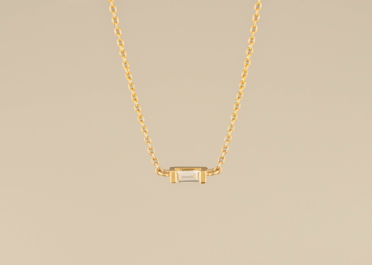 Baguette East to West Necklace