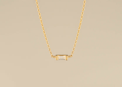 Baguette East to West Necklace