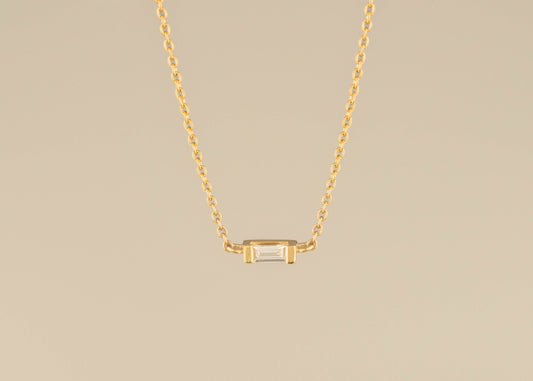 Baguette East to West Necklace