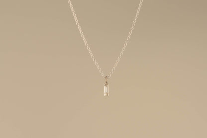 Baguette Diamond Vertical Necklace