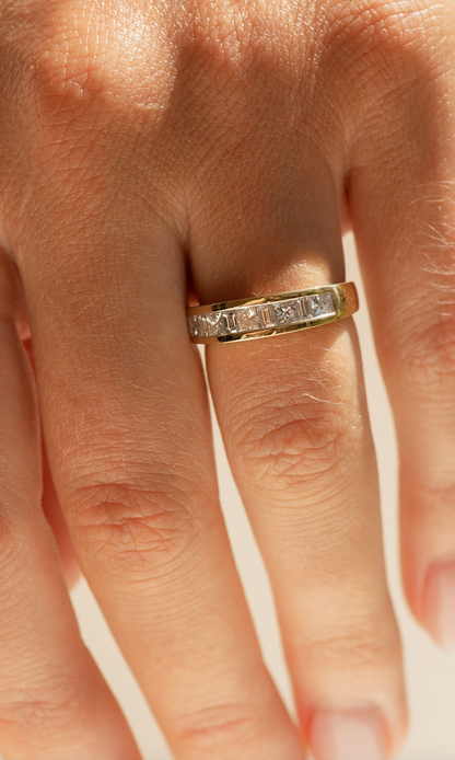 Baguette & Princess Cut Channel Set Diamond Ring