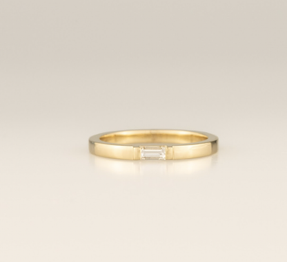 Baguette East - West Solitaire Ring