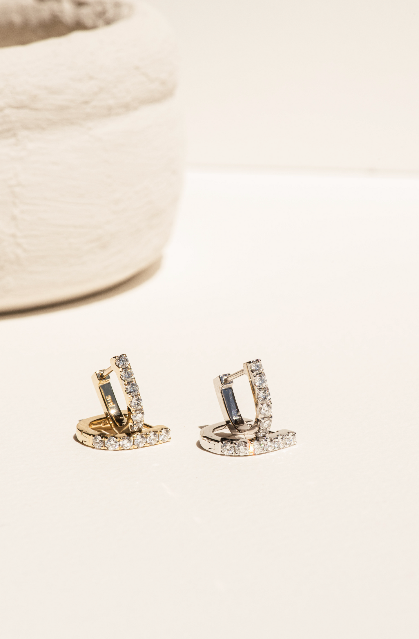 Petite Diamond D Earrings