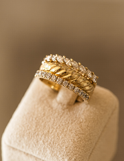 Golden Croissant Ring