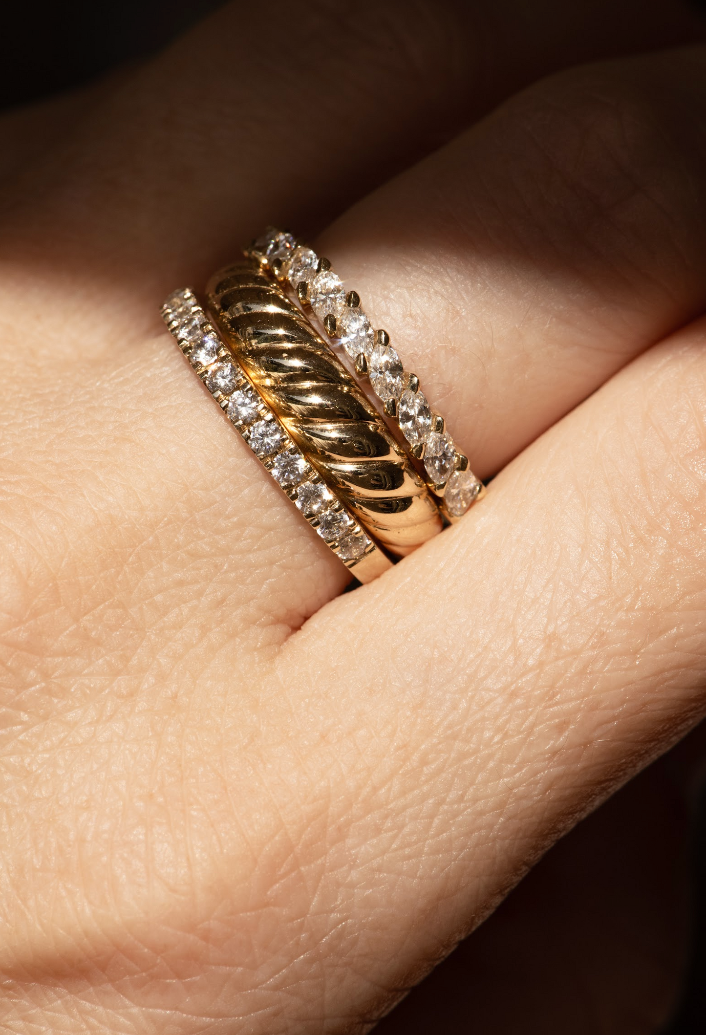 Golden Croissant Ring