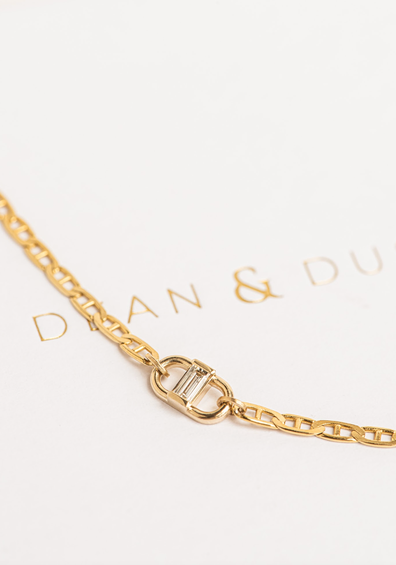 Signature Link with Baguette D Necklace