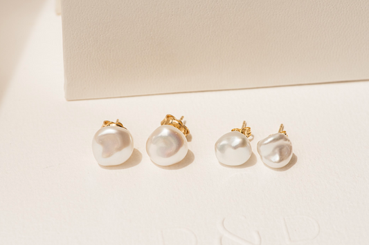 Keshi Pearl Studs