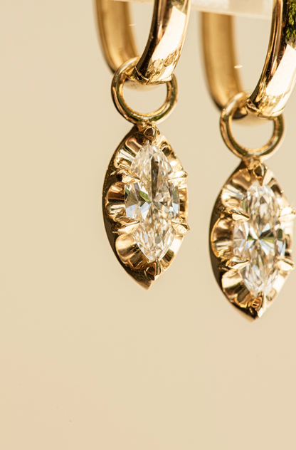 Côte d'Or Marquise Lab Diamond Charms