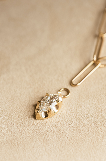 Côte d'Or Marquise Lab Diamond Pendant