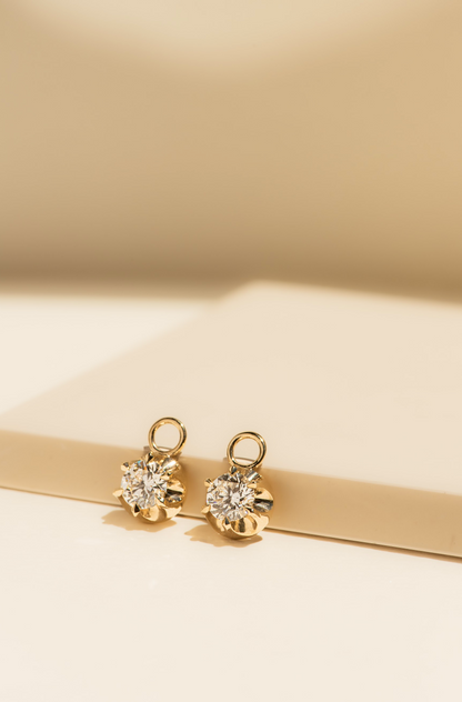 Côte d'Or Round Lab Diamond Charms